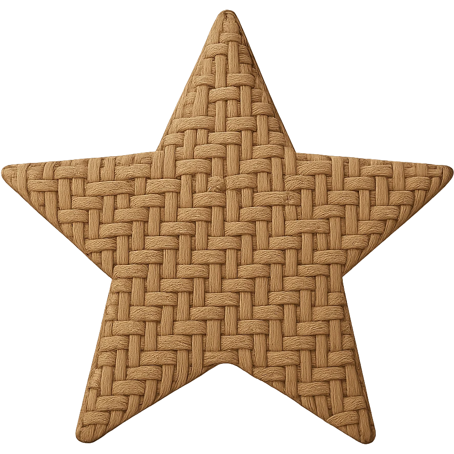 star with a woven texture emoji