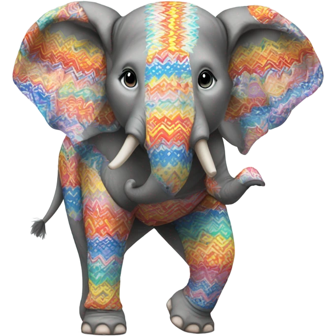 Elephant in underwear dancing emoji