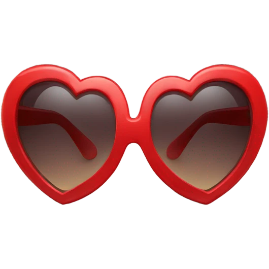 red heart shaped sunglasses emoji