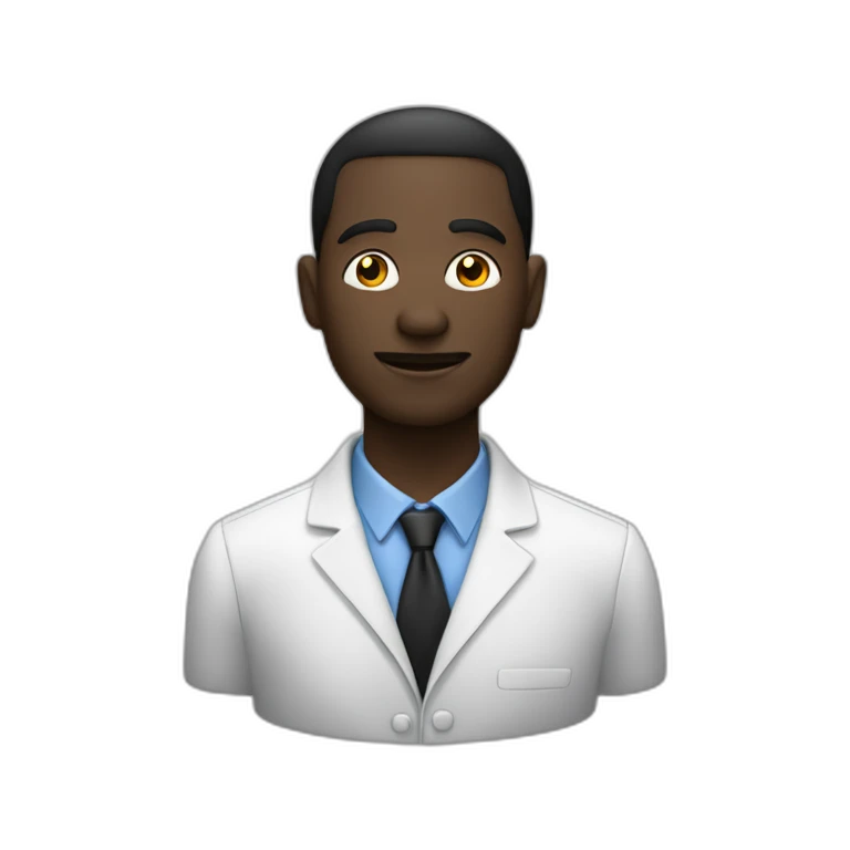 un homme noire avec un liquide blanc sur la joue emoji