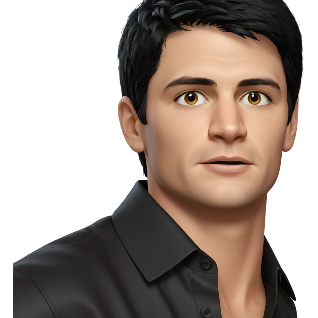 portrait of a black haired boy emoji