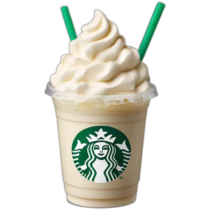 Starbucks white chocolate Frappé emoji