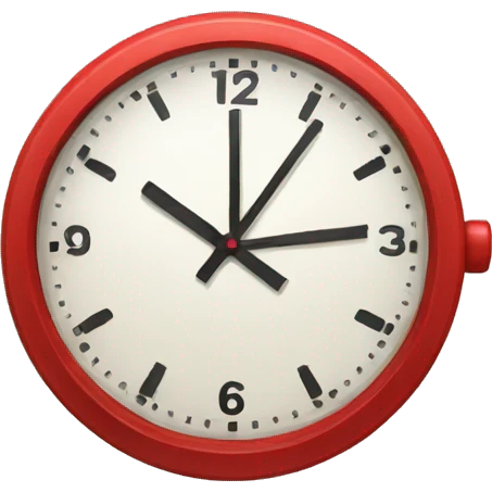 red clock emoji