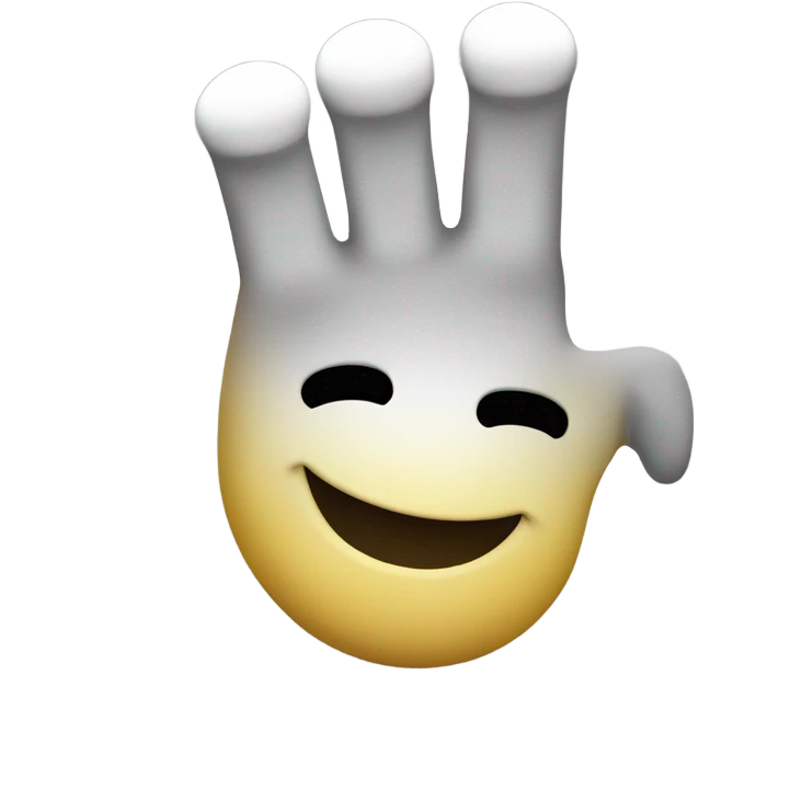 Smiley face with middle fingers up emoji