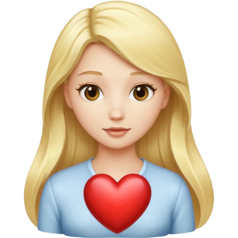 blonde heart just the hair colour in a heart shape without the face part of the emoji emoji