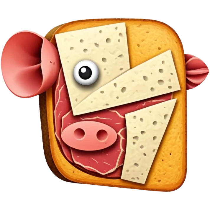 picasso abstract art SPAM MEAT painting emoji