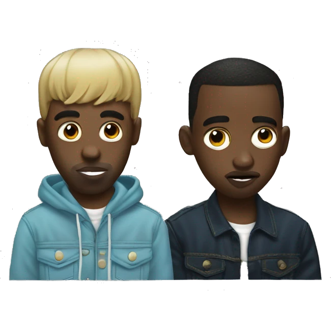 kanye y tyler, the creator making music emoji