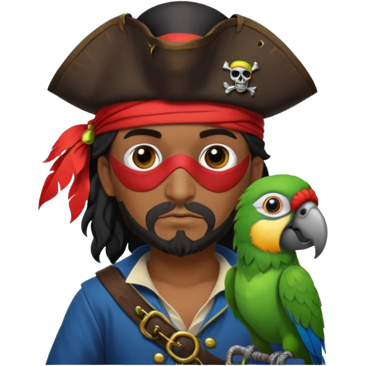 pirate and parrot emoji