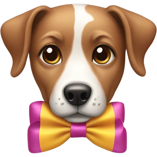 dog with bow emoji