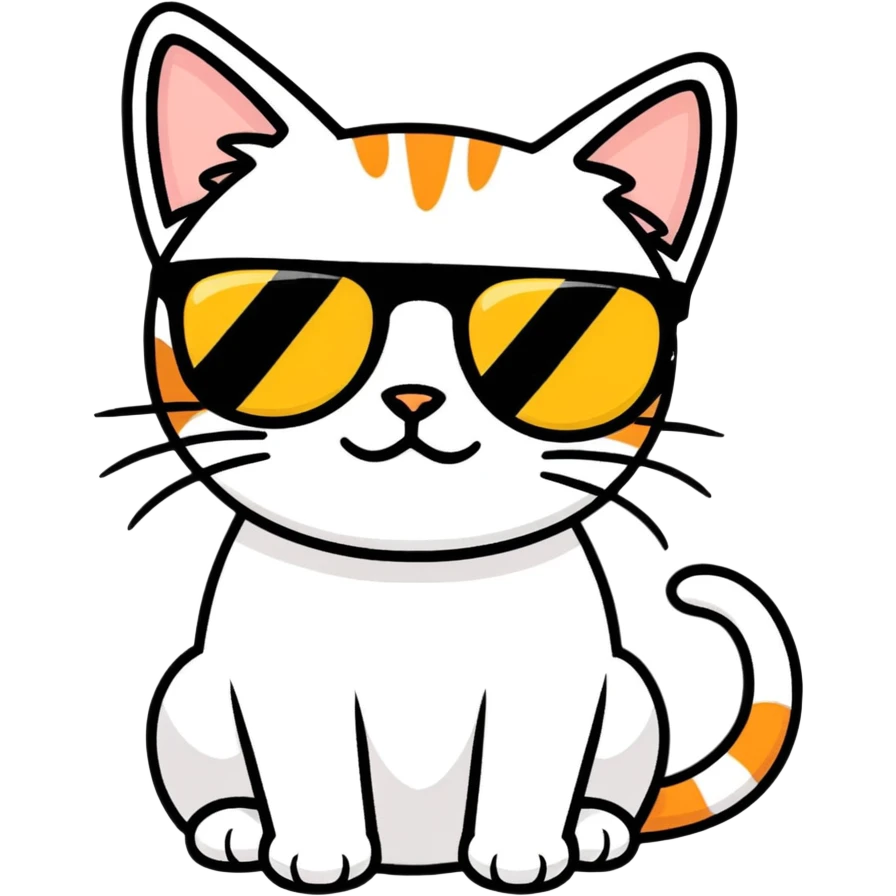 Cat with sunglasses emoji