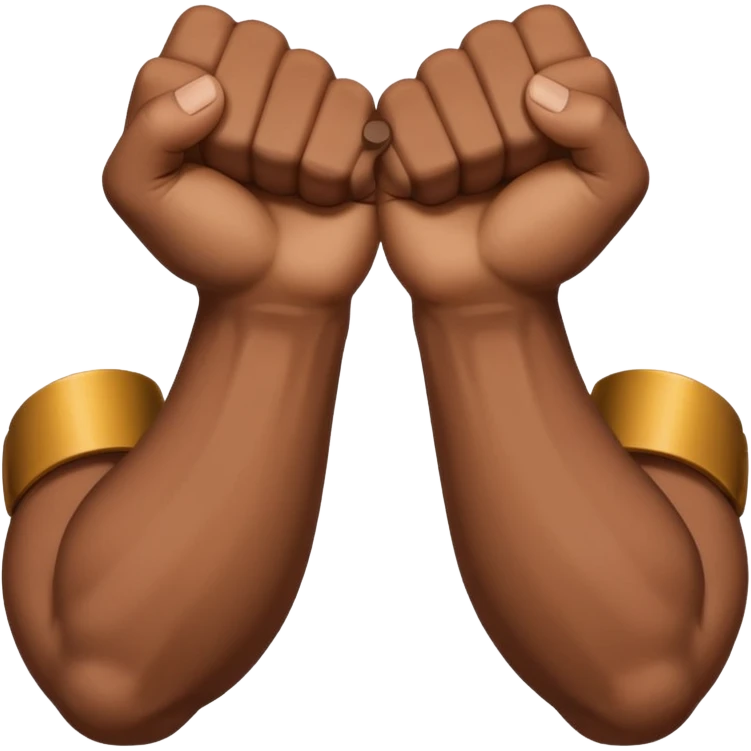 Left and Right fist from the top Perspektive with the Arms crossed over at the wrists  emoji