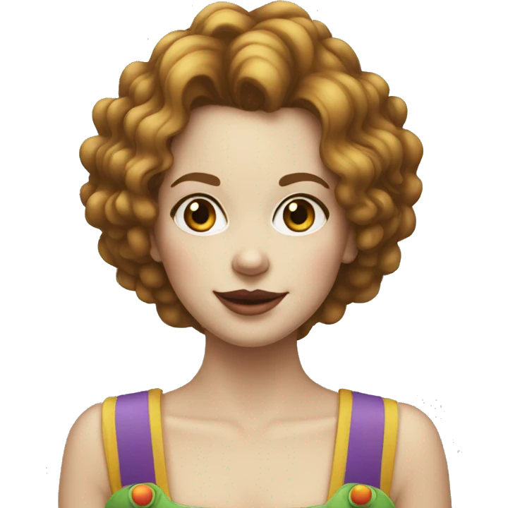  clown white girl brunette hair emoji