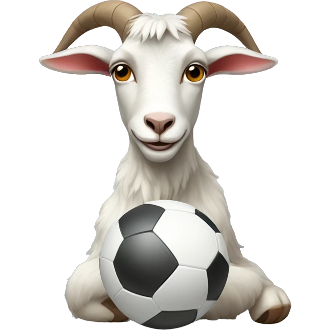 Goat with a ball emoji