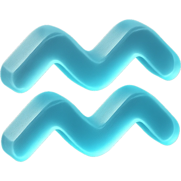 "A minimalistic glowing zodiac symbol [ZODIAC SYMBOL], centered on a dark cosmic background, symbol color #00d9ff, clean design, modern and luminous" emoji