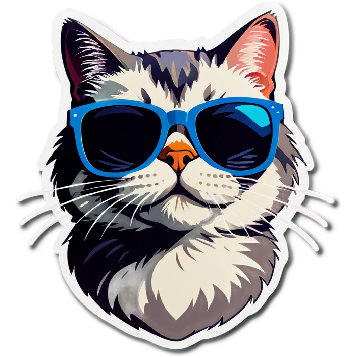 Cat with sunglasses emoji