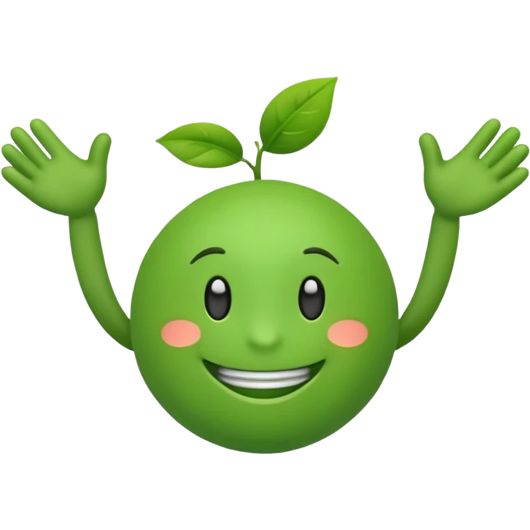 green emoji with limbs emoji