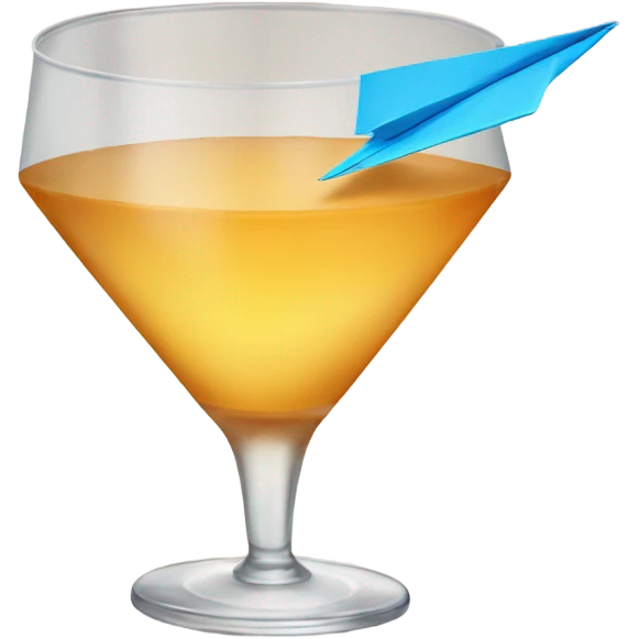 paper airplane drink emoji