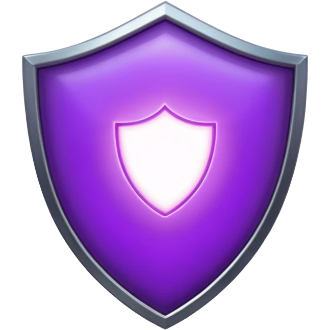 Purple glowing shield emoji