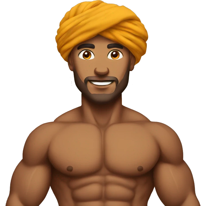 muscular man in turban  emoji