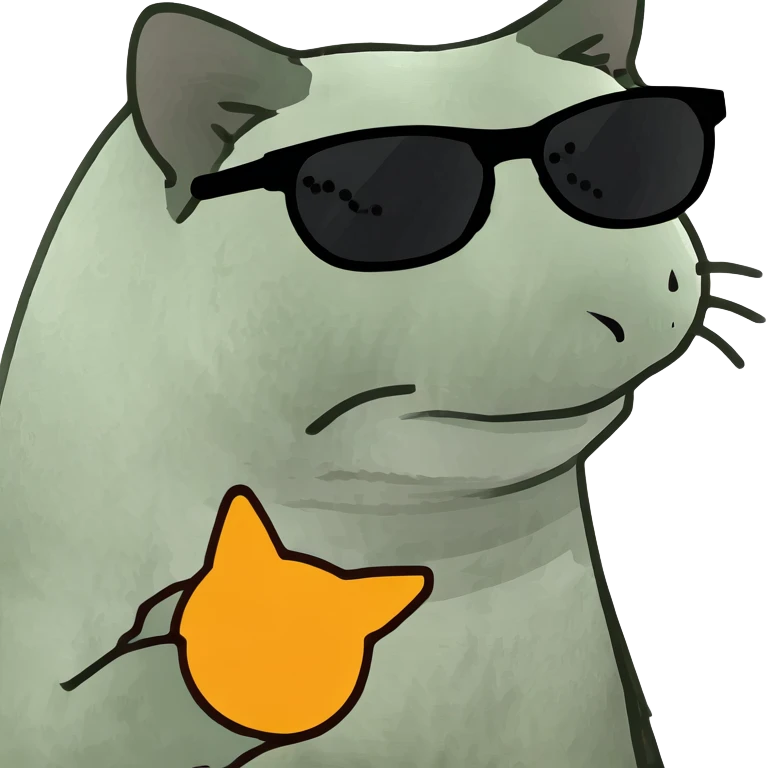 Cat with sunglasses emoji