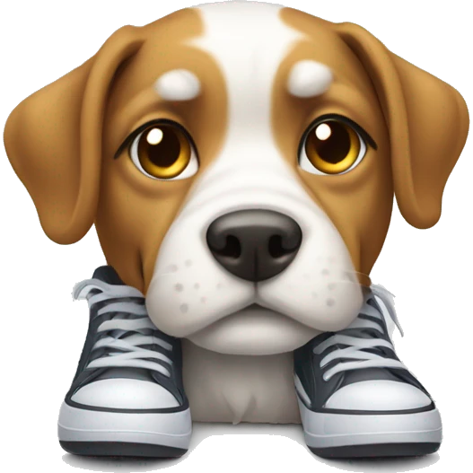 dog wearing shoes emoji