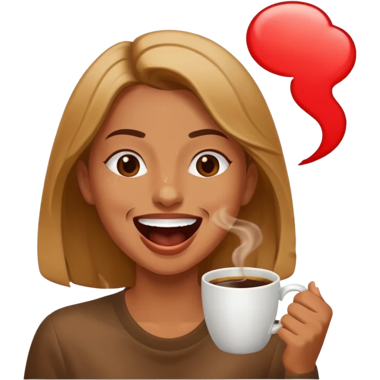 Spitting coffee while laughing emoji