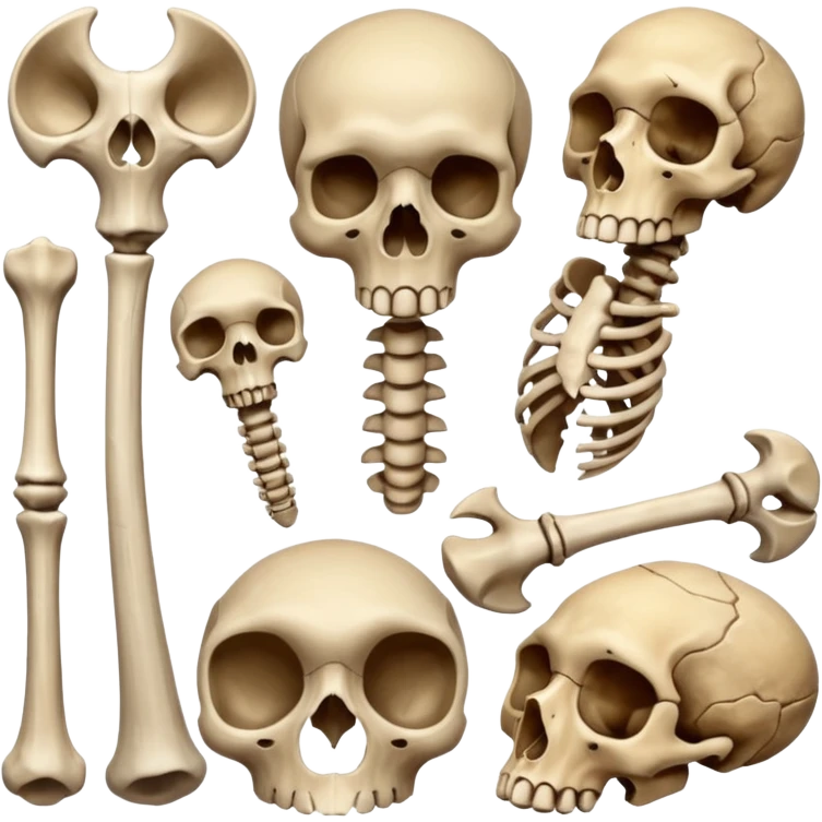 types of bones emoji