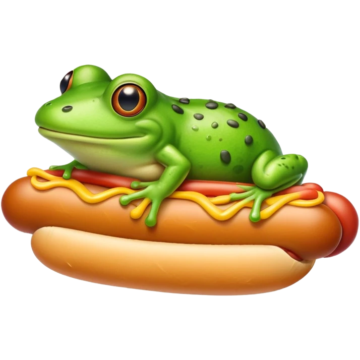 Ein Frosch ist ein Hotdog  emoji