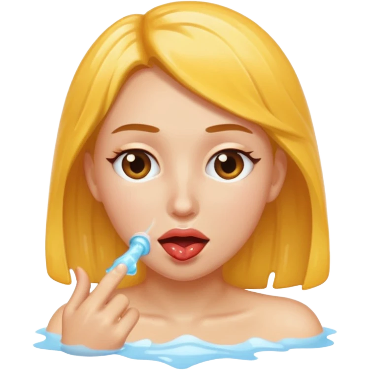 Mulher chupando o pau de um homem  emoji