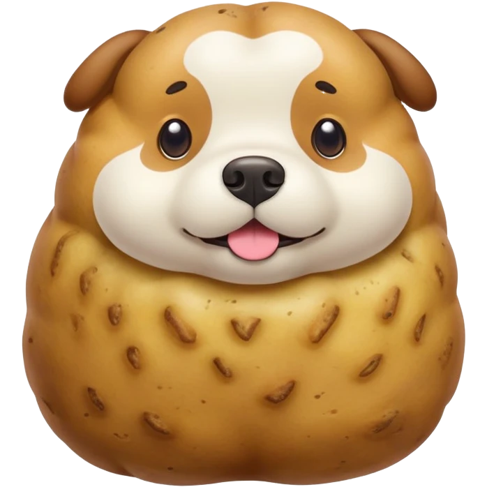 Potato shaped dog emoji