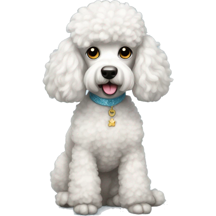 Perrita blanca poodle emoji