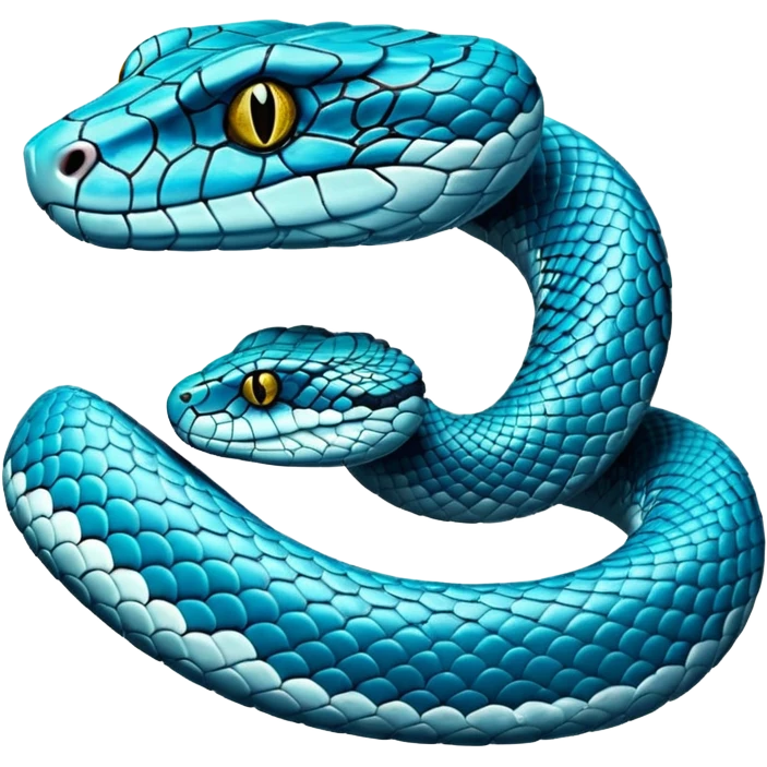 Realistic Blue turquoise Pit Viper emoji
