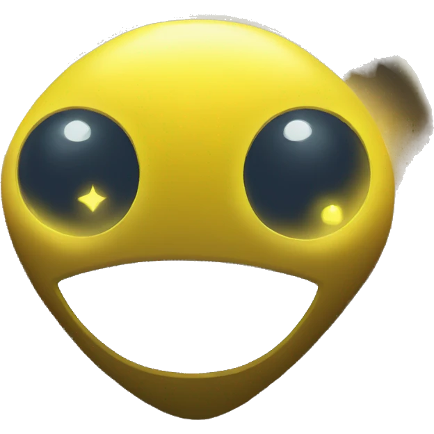 a glowing pure yellow space object emoji