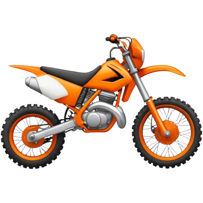 A orange dirt bike  emoji