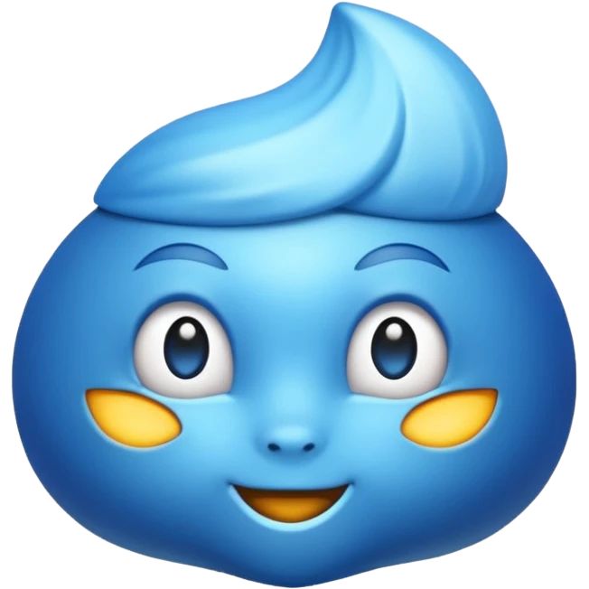 Moño color azul emoji