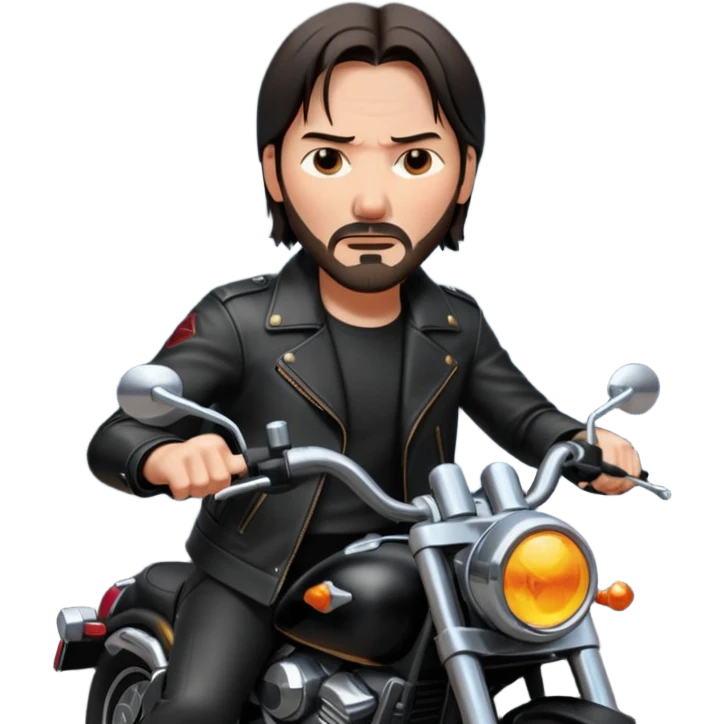 John Wick riding a motorcycle emoji