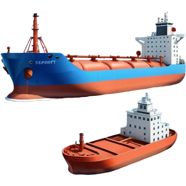Seaport with a tanker in PNG format emoji