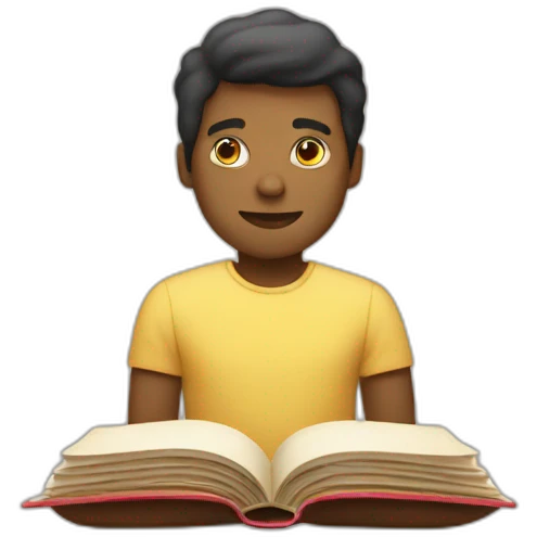 Homme qui lit un livre emoji
