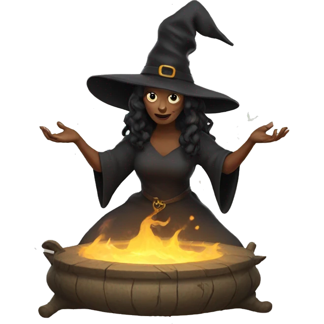 Witch casting spell emoji