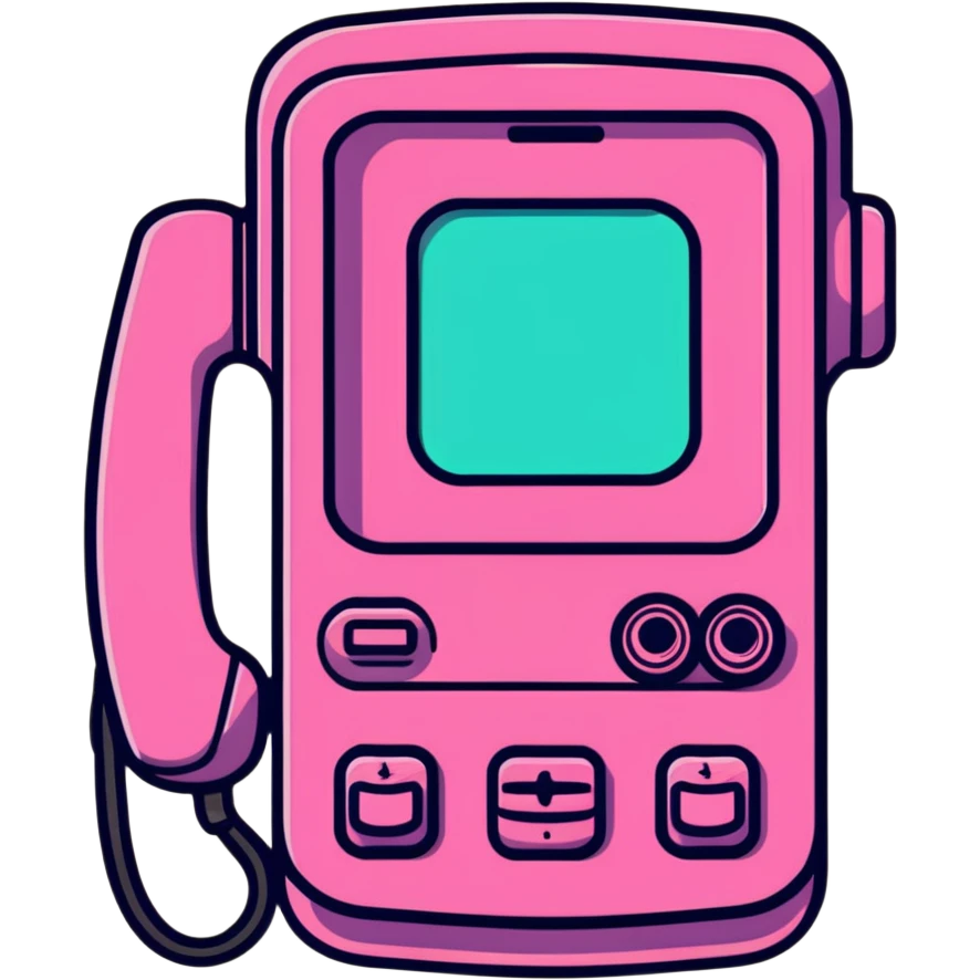 pink gothic phone emoji