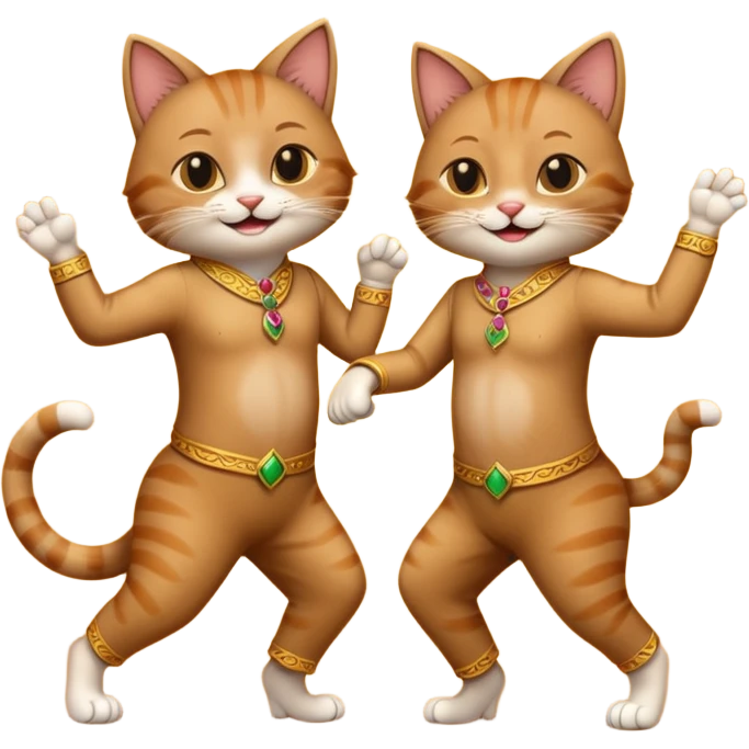 Cats couple salsa dancing  emoji
