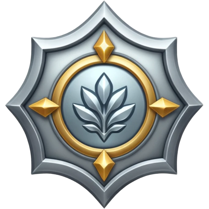 league of legends rank icon silver shiny stylized simple emoji style emoji
