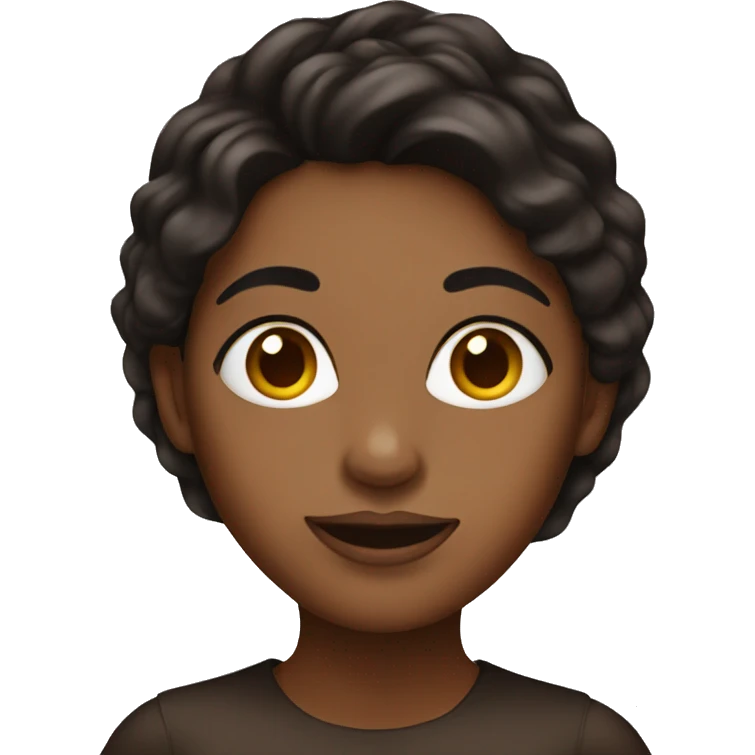 Women with dark chocolate hair  emoji