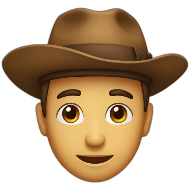 a nice brown hat emoji