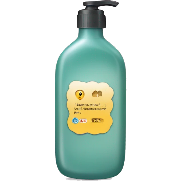 labelled bottle of hair conditioner emoji