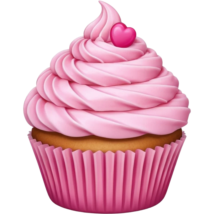 cupcake with pink icing emoji