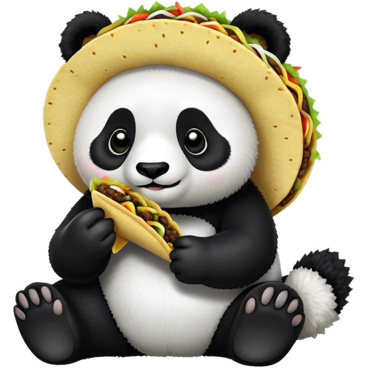 Panda eating taco  emoji