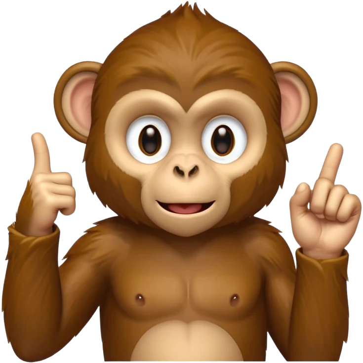 monkey holding up middle finger emoji