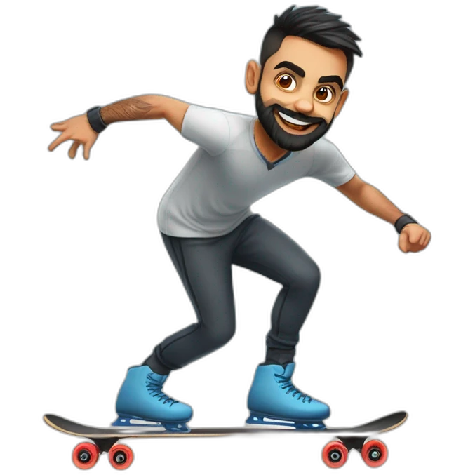 virat kohli skating emoji