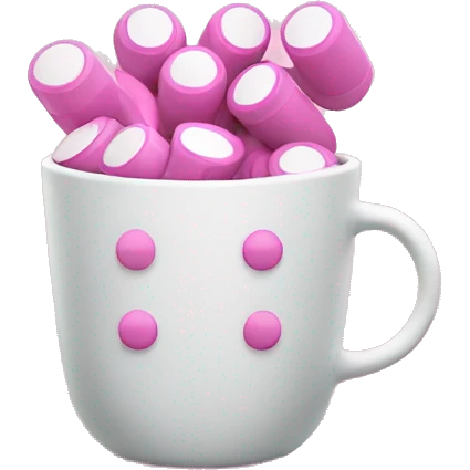 Pink pills in a cup emoji